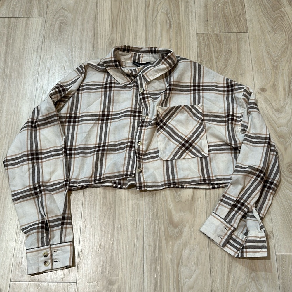 Cropped flannel size M